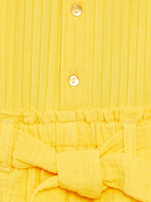 Mono corto sin mangas con cinturón anudable - Kiabi