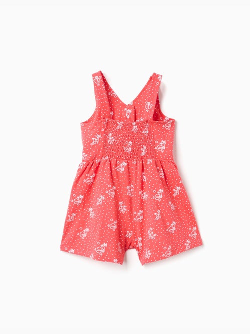 Mono corto sin mangas con estampado y volantes - Kiabi