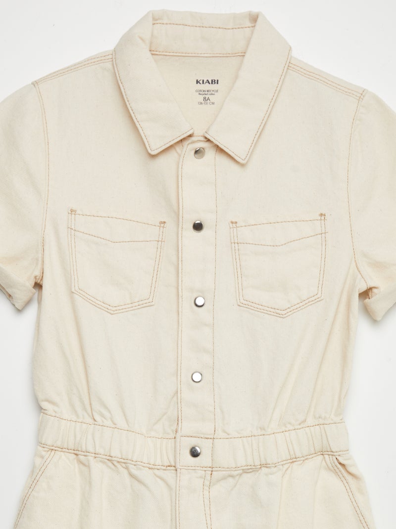 Mono corto vaquero - undyed BEIGE - Kiabi