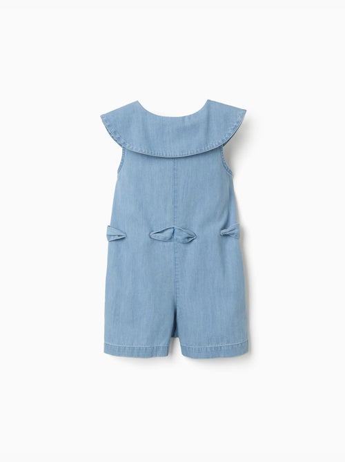 Mono corto vaquero sin mangas con cinturón - Kiabi