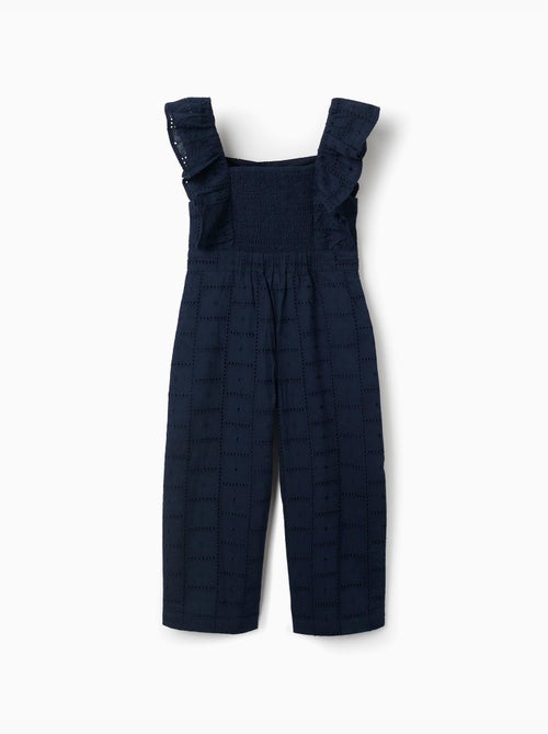 Mono de algodón con bordado inglés y volantes - Kiabi