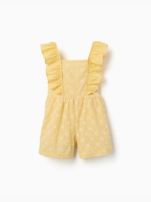 Mono de algodón con bordado y volantes B&S - Kiabi