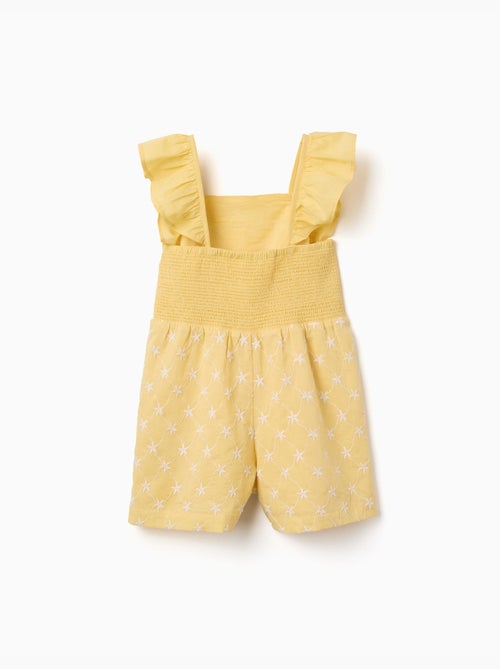 Mono de algodón con bordado y volantes B&S - Kiabi