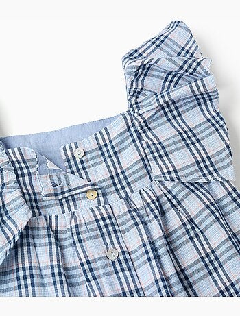 Mono de algodón con estampado a cuadros B&S