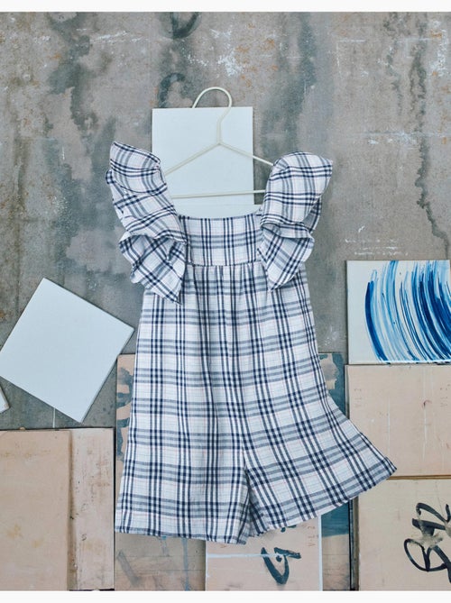 Mono de algodón con estampado a cuadros B&S - Kiabi