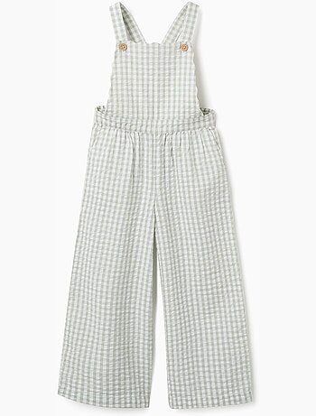 Mono de algodón con estampado Vichy B&S