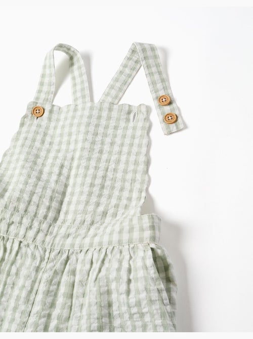 Mono de algodón con estampado Vichy B&S - Kiabi