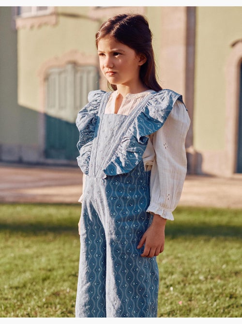 Mono de algodón con volantes y estampado floral - Kiabi