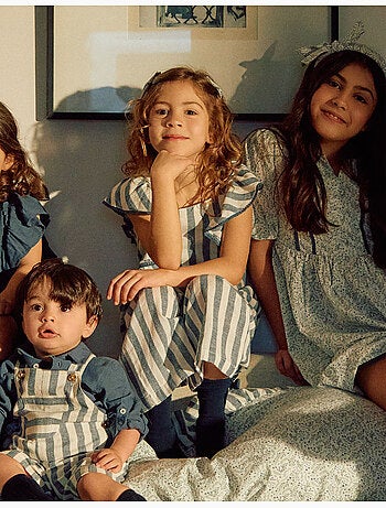 Mono de algodón y lino a rayas You&Me