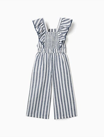 Mono de algodón y lino a rayas You&Me