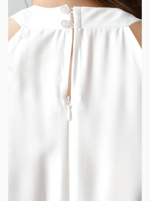 Mono de cuello halter y pierna ancha hiccup - Kiabi Mono de cuello halter y pierna ancha hiccup - Kiabi