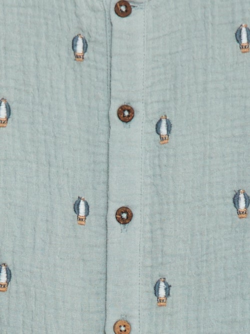 Mono de de manga larga de gasa de algodón - Kiabi