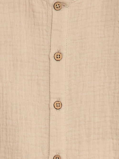 Mono de de manga larga de gasa de algodón - Kiabi