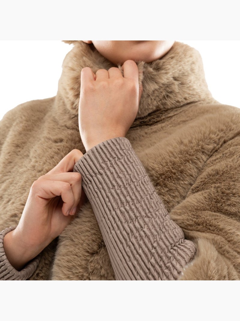 Mono de esqui retro pelo sintético mujer mujer val gardena-w camel Beige - Kiabi