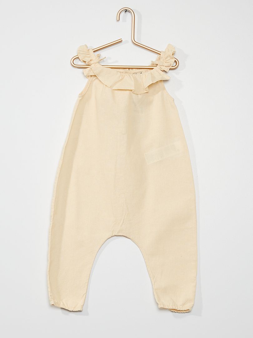 Jumpsuit Mujer Elegante Mono Informal De Lino Y Algodón Para Mujer