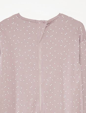 Mono de noche con abertura de cremallera - colección fácil de poner