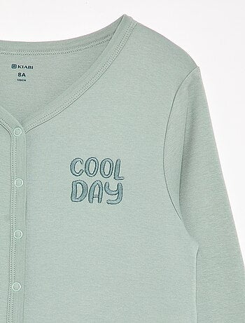 Pijama mono con abertura de botones a presión - colección fácil de poner