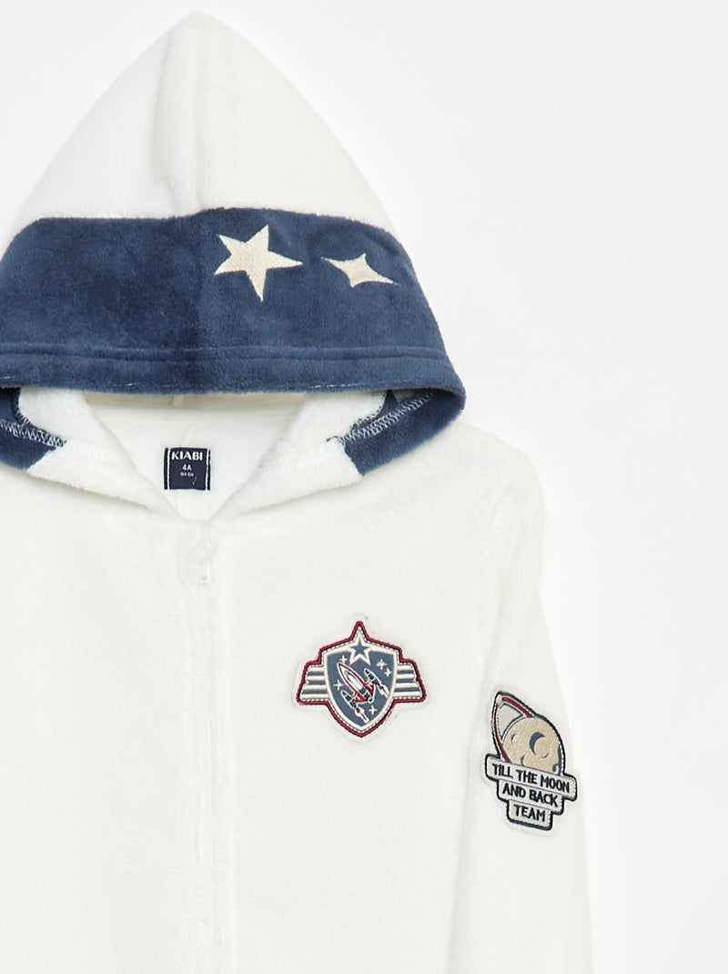 Mono de noche con capucha animada Blanco - Kiabi