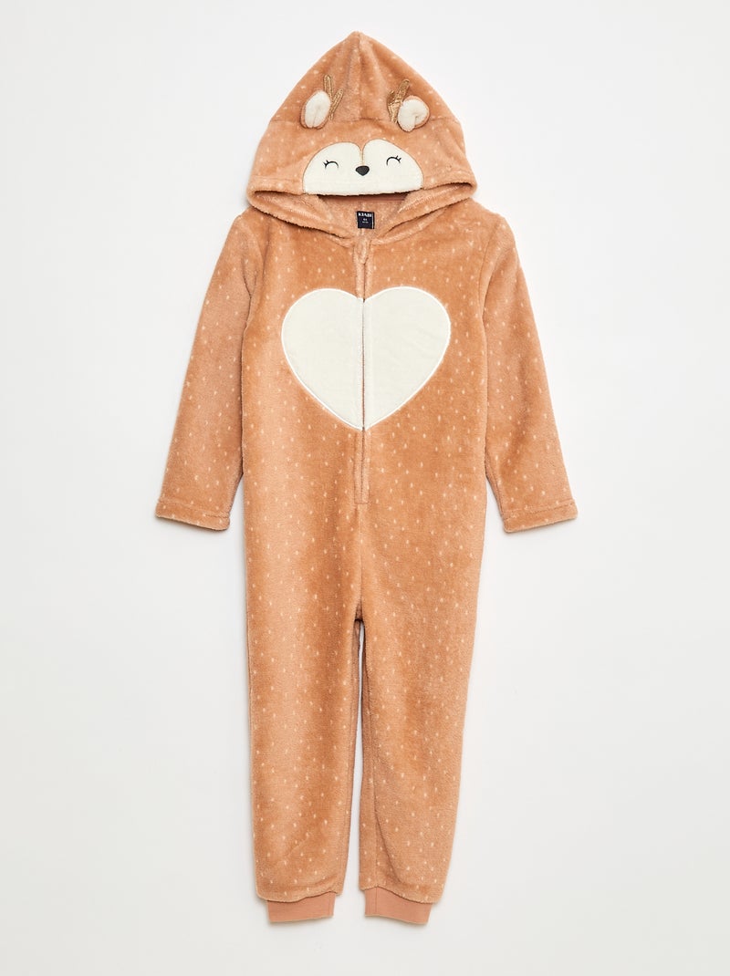 Mono de noche con capucha animada Rosa - Kiabi