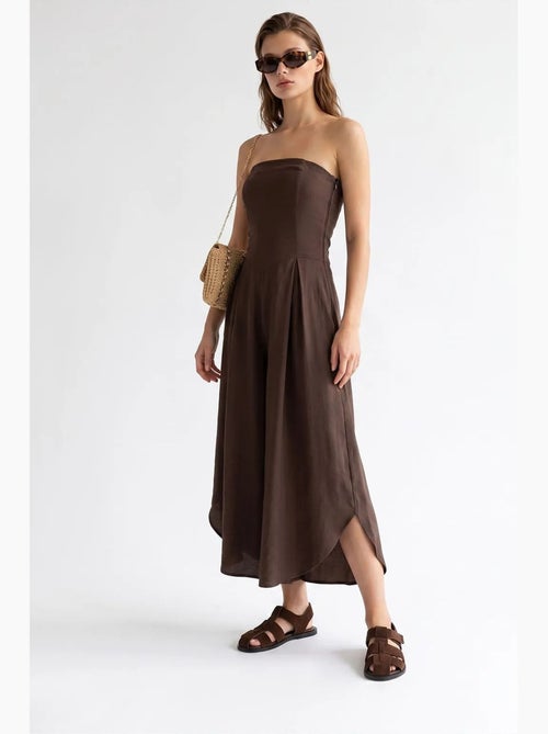 Mono de pierna ancha sin tirantes con abertura mixray - Kiabi