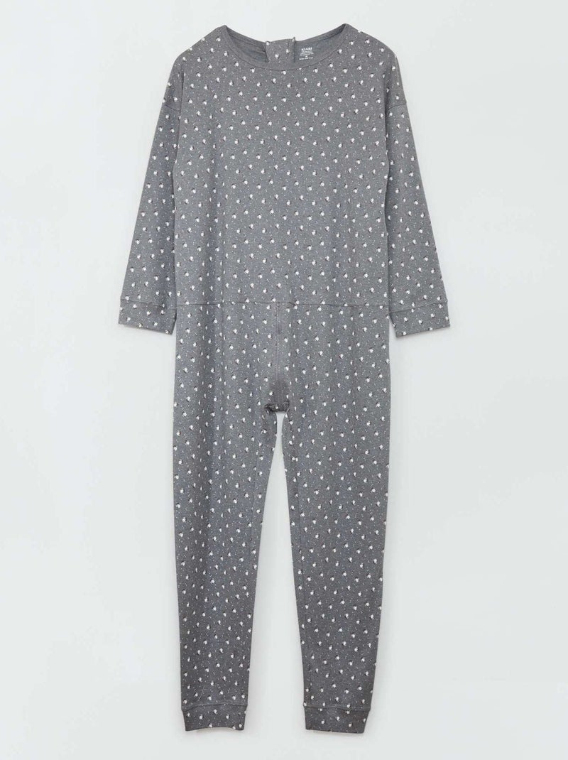 Mono de pijama con cierre de cremallera - So Easy GRIS - Kiabi