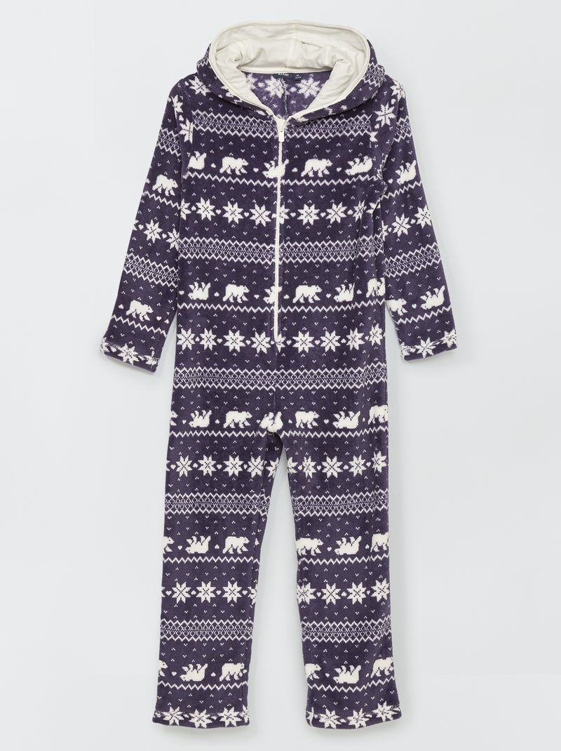 Mono de pijama 'copo de nieve' azul - Kiabi