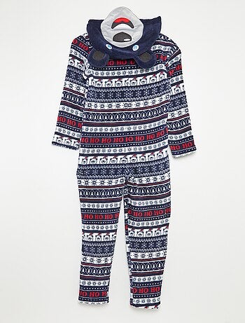Mono de pijama de Navidad con detalle de capucha
