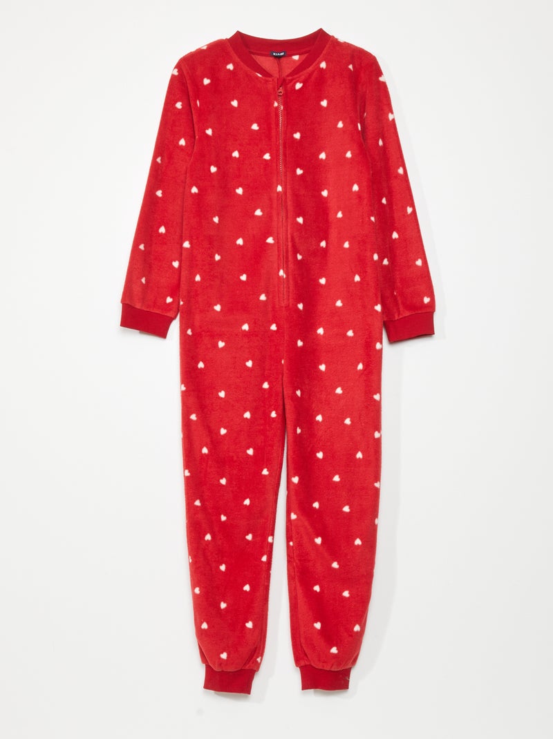 Mono de pijama de tejido polar BLANCO - Kiabi