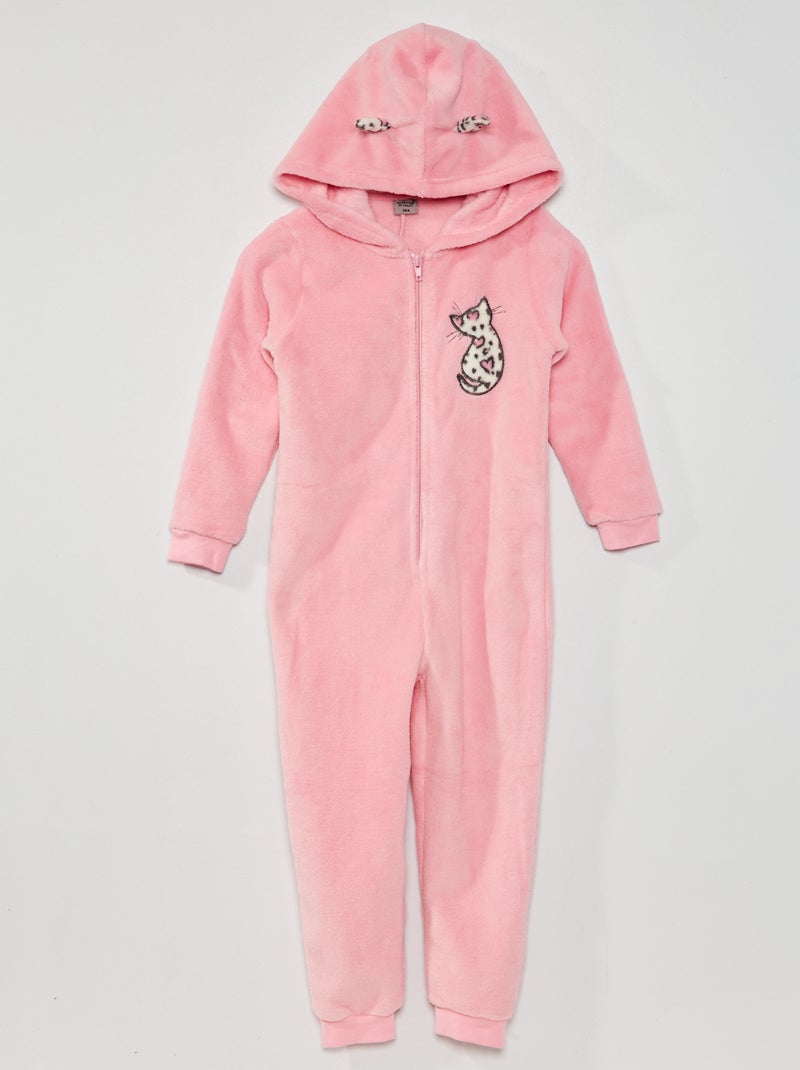 Mono de pijama 'gato' rosa - Kiabi