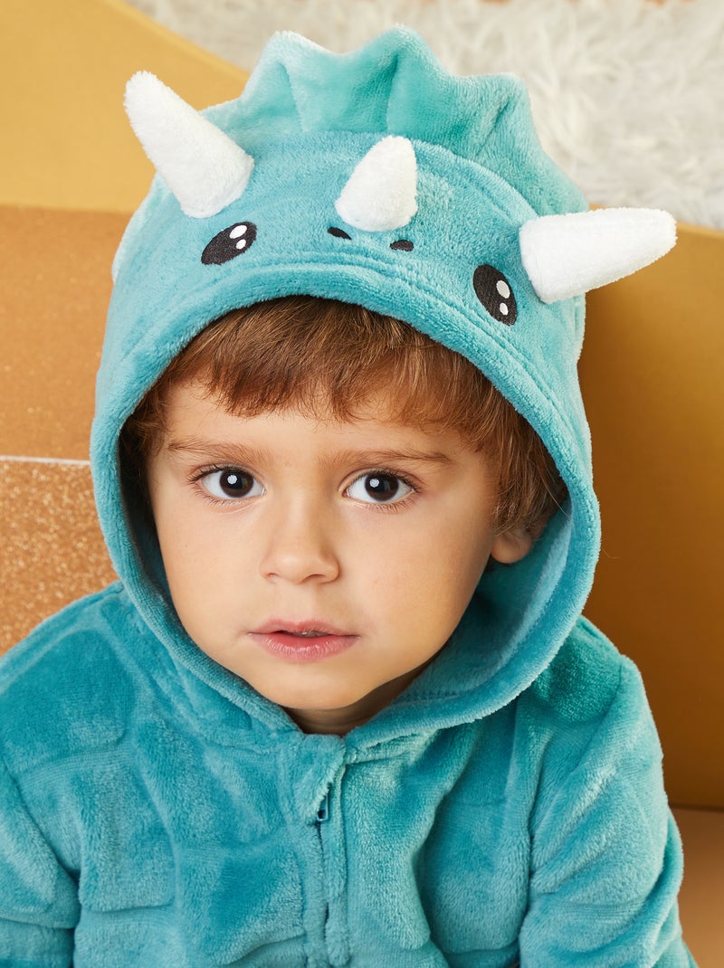 Mono de pijama polar 'dinosaurio' AZUL - Kiabi