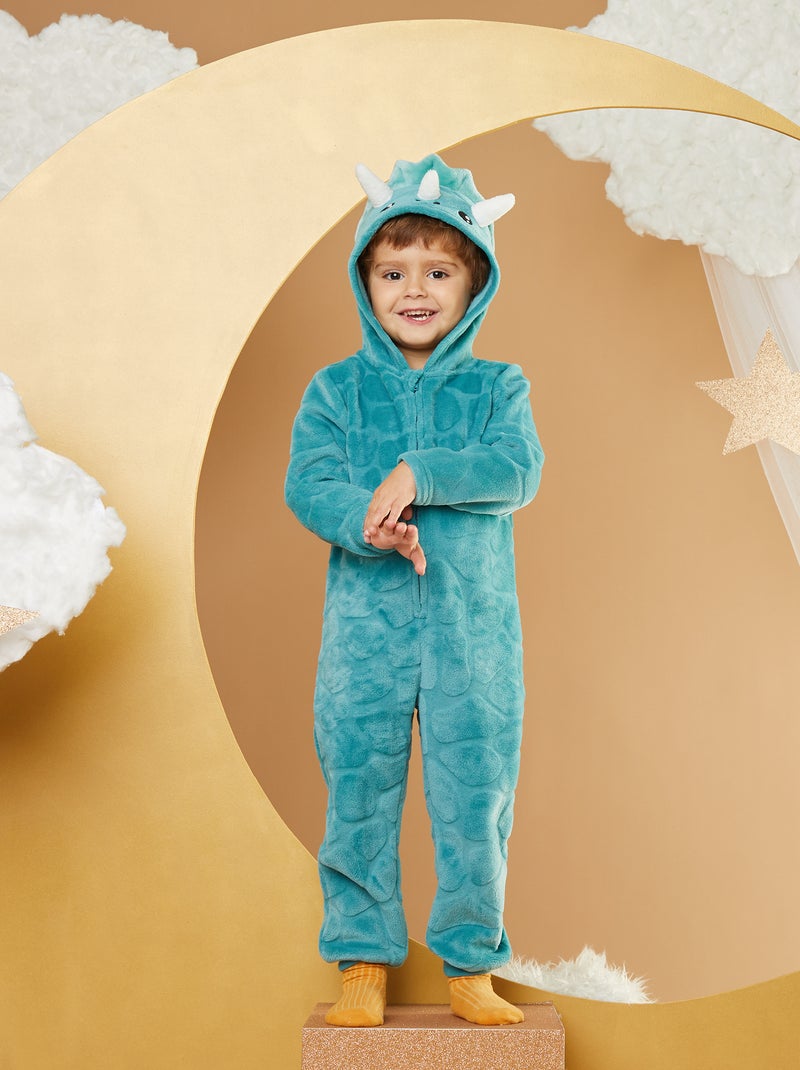 Mono de pijama polar 'dinosaurio' AZUL - Kiabi