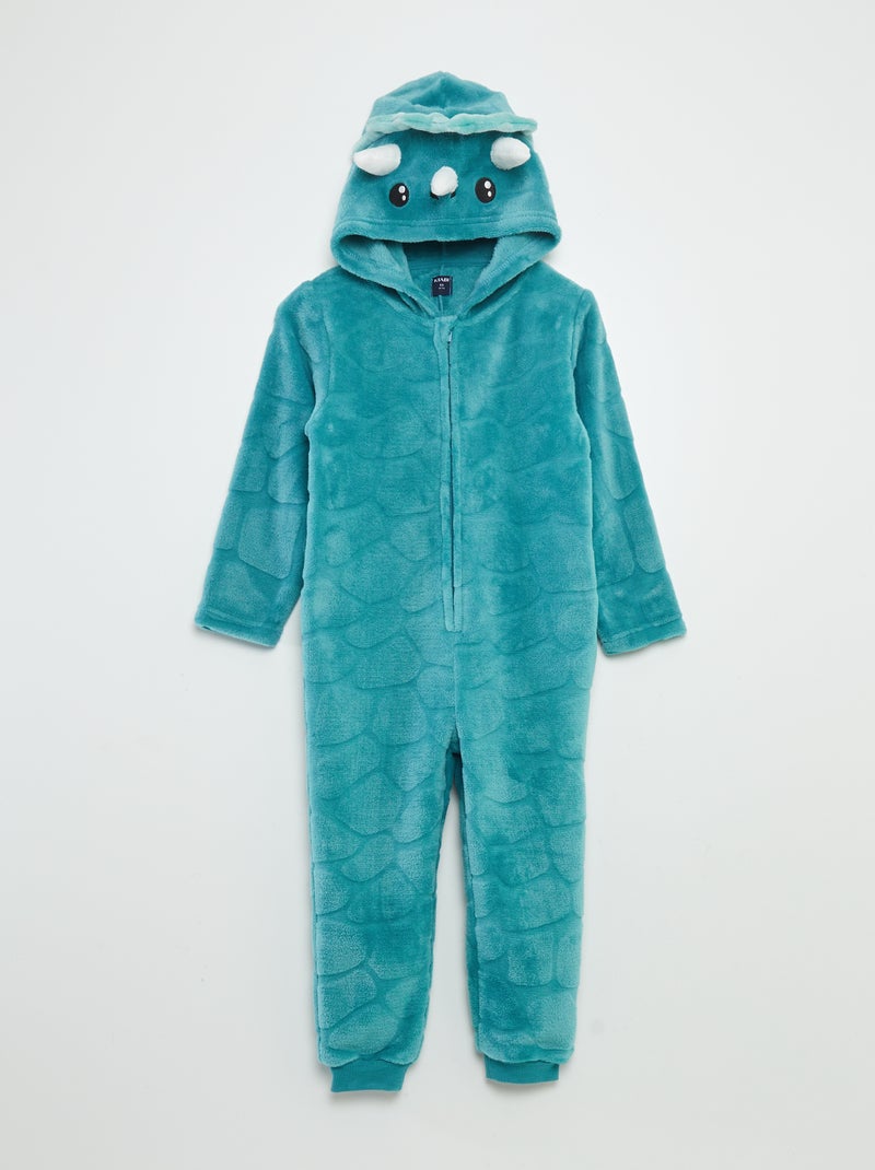 Mono de pijama polar 'dinosaurio' AZUL - Kiabi