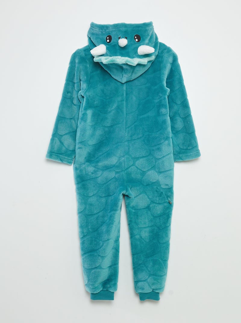Mono de pijama polar 'dinosaurio' AZUL - Kiabi