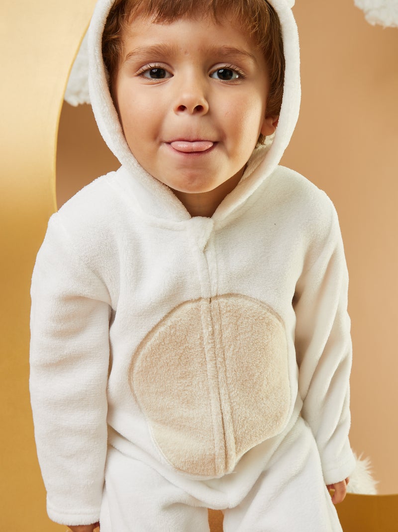 Mono de pijama polar 'oso' BLANCO - Kiabi