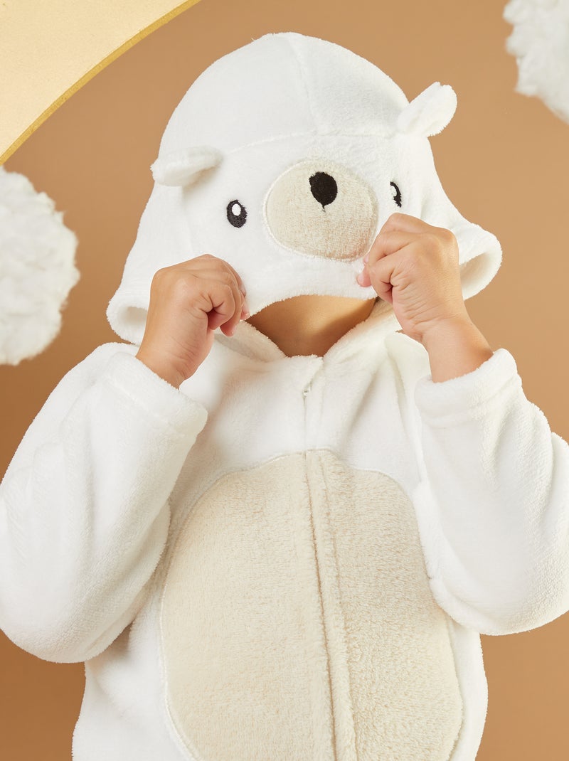 Mono de pijama polar 'oso' BLANCO - Kiabi