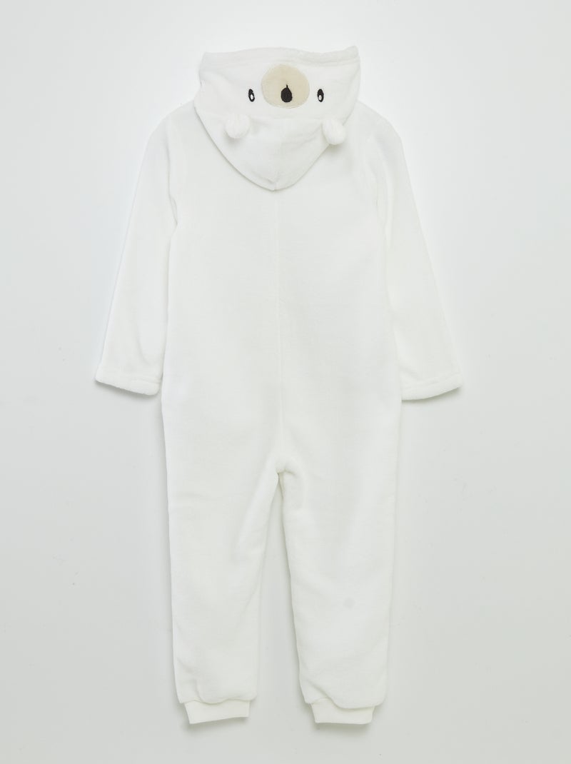 Mono de pijama polar 'oso' BLANCO - Kiabi