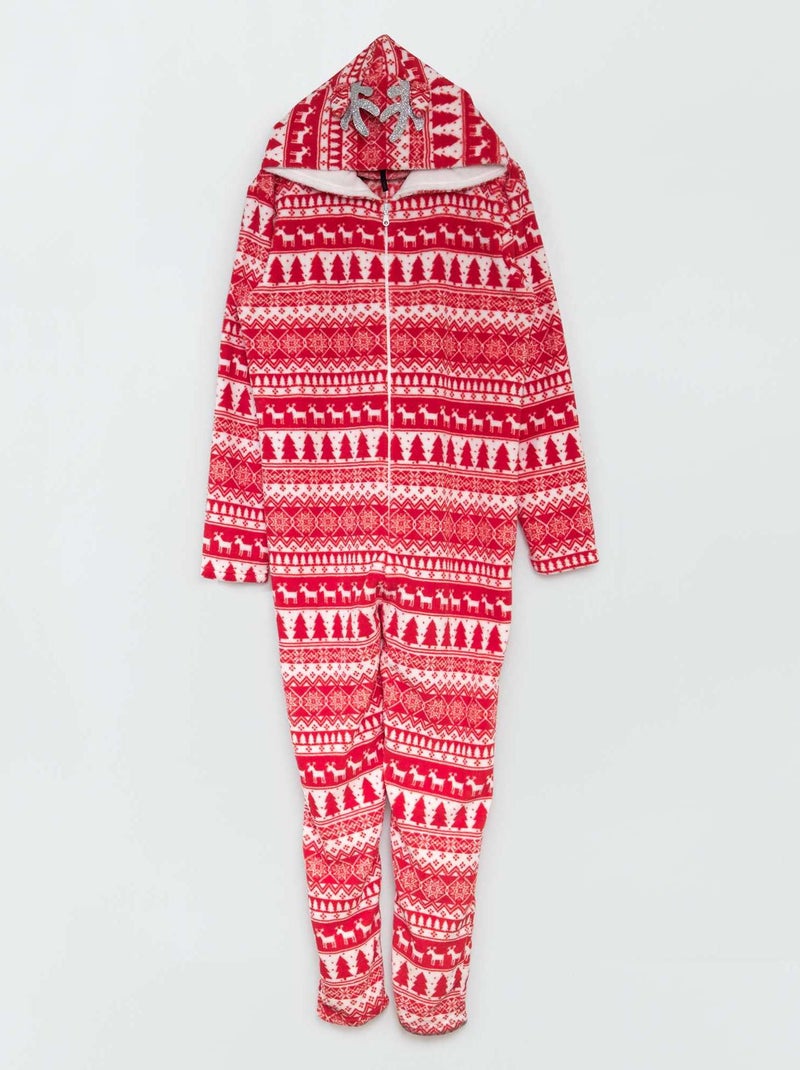 Mono de pijama polar ROJO - Kiabi