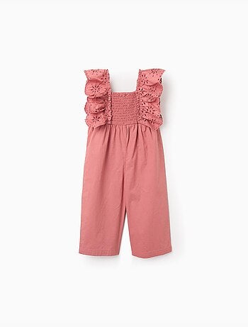 Mono de popelina con volantes y bordado inglés