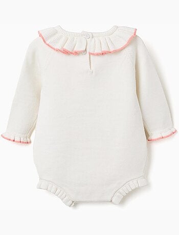 Mono de punto con extremos con volantes