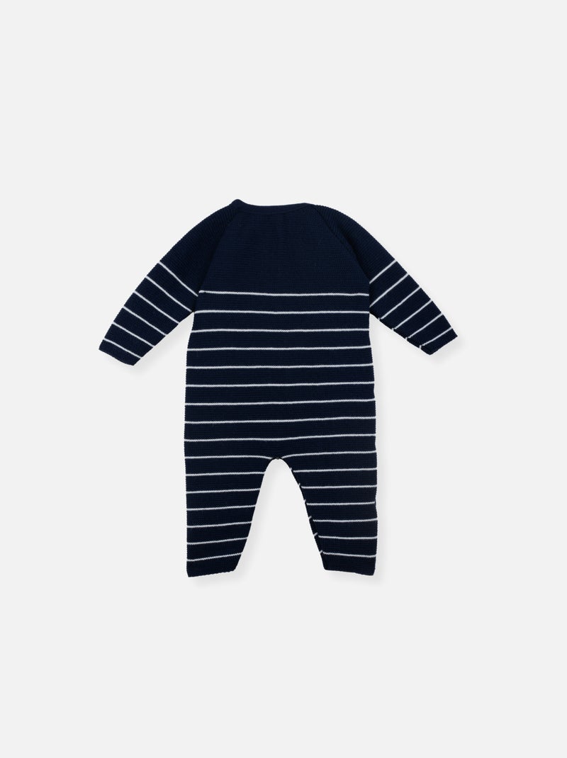 Mono de punto para bebé Azul Azul marino Blanco - Kiabi