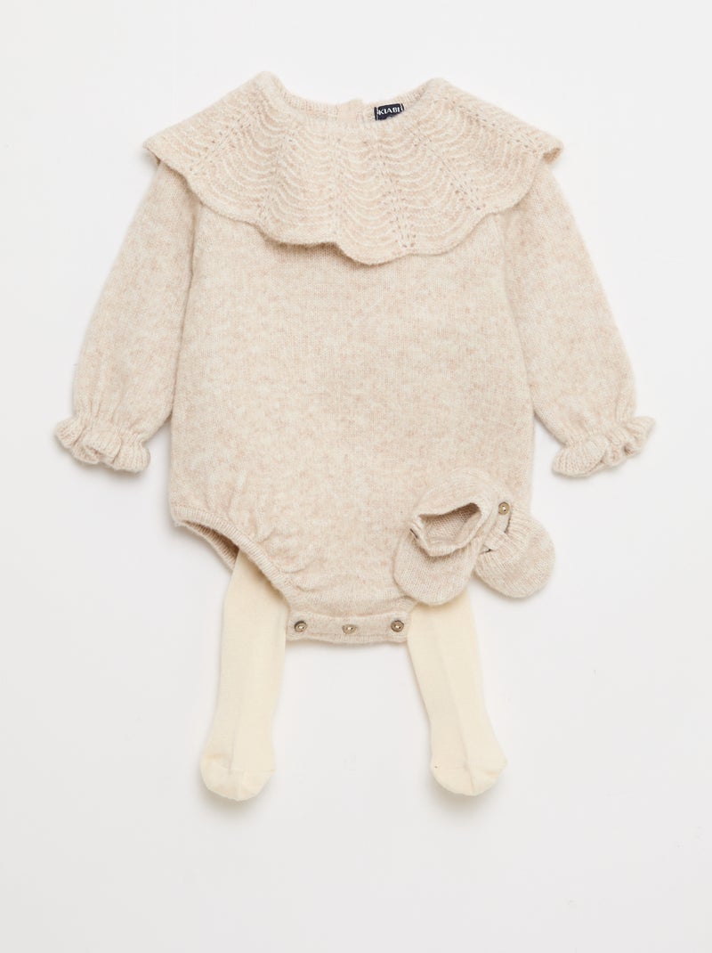 Mono de punto tricot Beige - Kiabi
