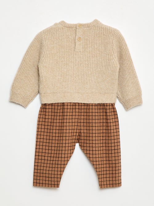 Mono de punto y franela - Kiabi