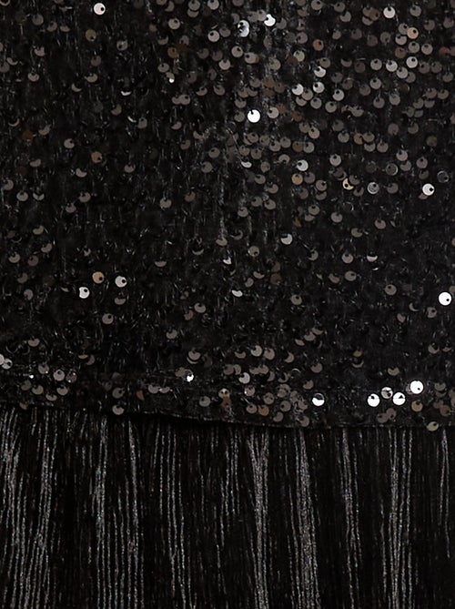 Mono de terciopelo con lentejuelas - Kiabi