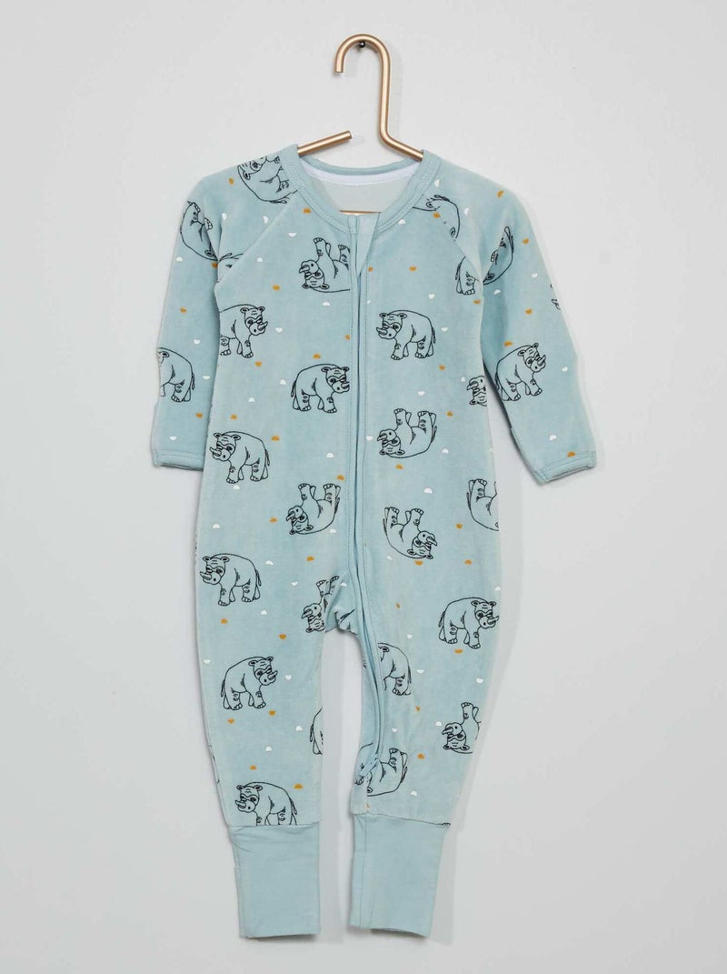 Mono 'DIM baby' de terciopelo AZUL - Kiabi