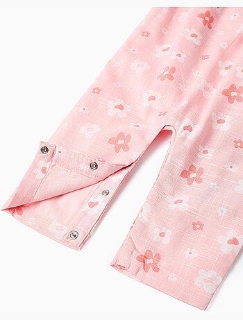 Mono floral de algodón con volantes