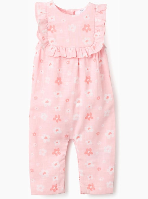 Mono floral de algodón con volantes - Kiabi