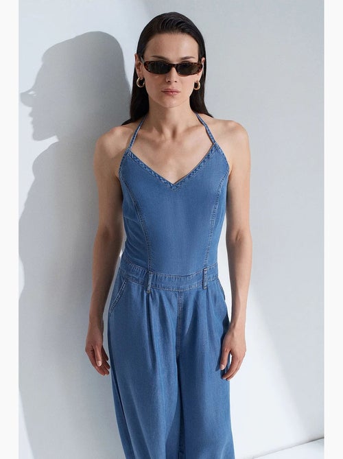 Mono halter de pernera ancha dilvin - Kiabi Mono halter de pernera ancha dilvin - Kiabi