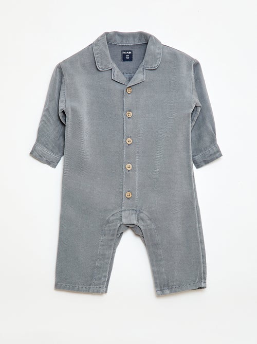 Mono largo con cuello camisero corte relajado - Kiabi