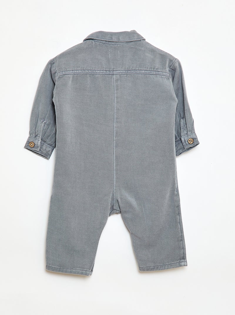 Mono largo con cuello camisero corte relajado Azul - Kiabi