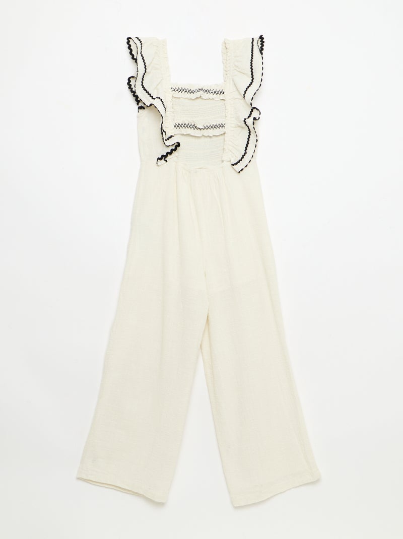 Mono largo con volantes Beige - Kiabi
